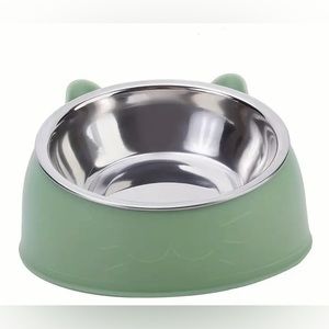 Elevated Stainless Steel Pet Bowl with Non-Slip Base for Cats